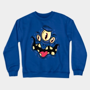 Monster Face Monster - Kids Crewneck Sweatshirt
